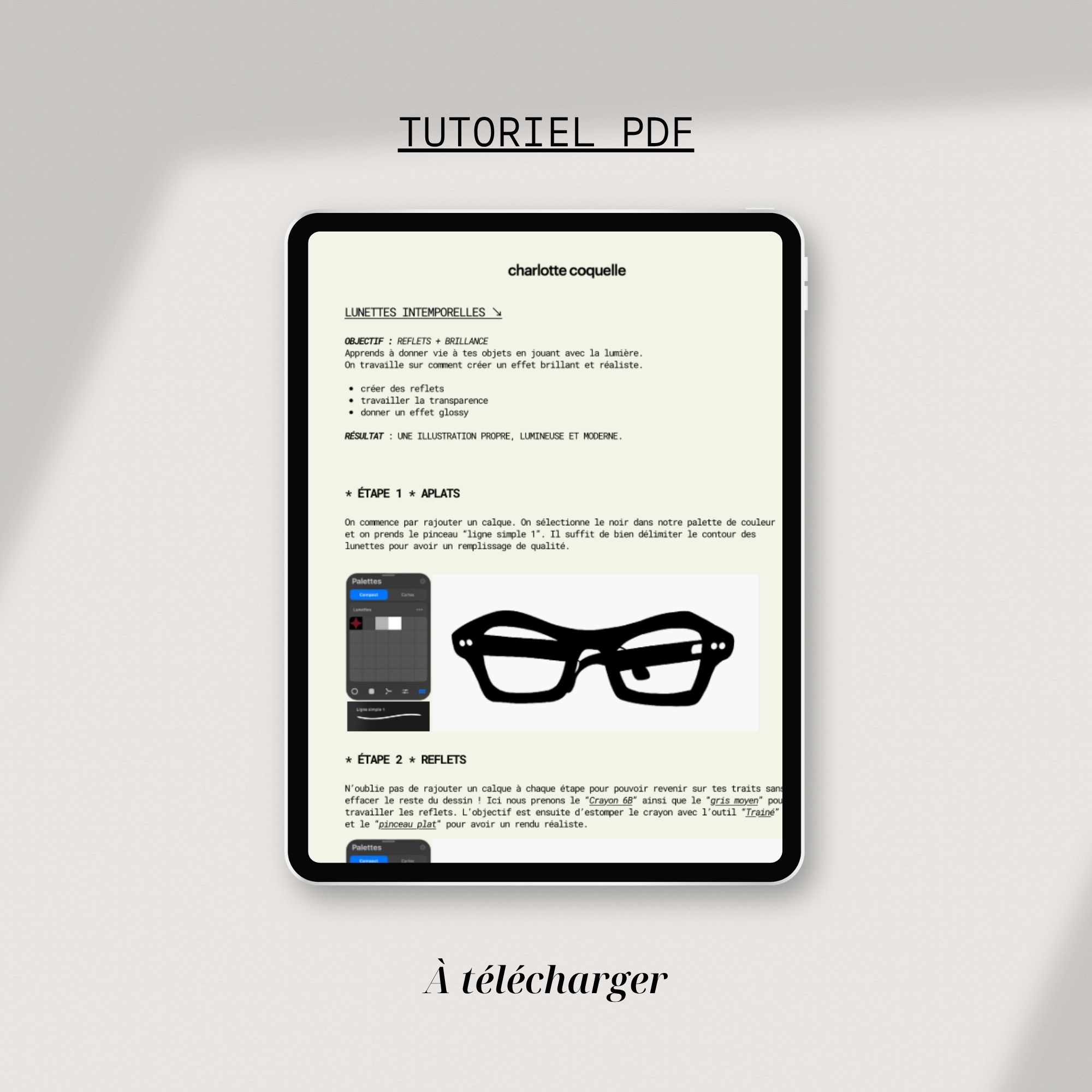 Lunettes intemporelles — Apprends à créer un rendu PRO sur Procreate – Image 3
